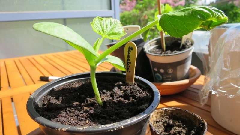 Zucchini Keimling 21 Tage